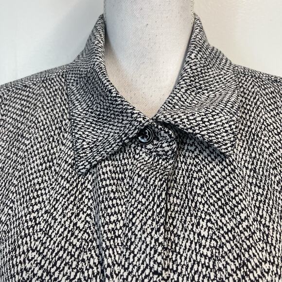 Athleta Blazer Jacket Plus sz 1X Black Taupe Check Stretch Career Casual Pockets - Picture 5 of 9